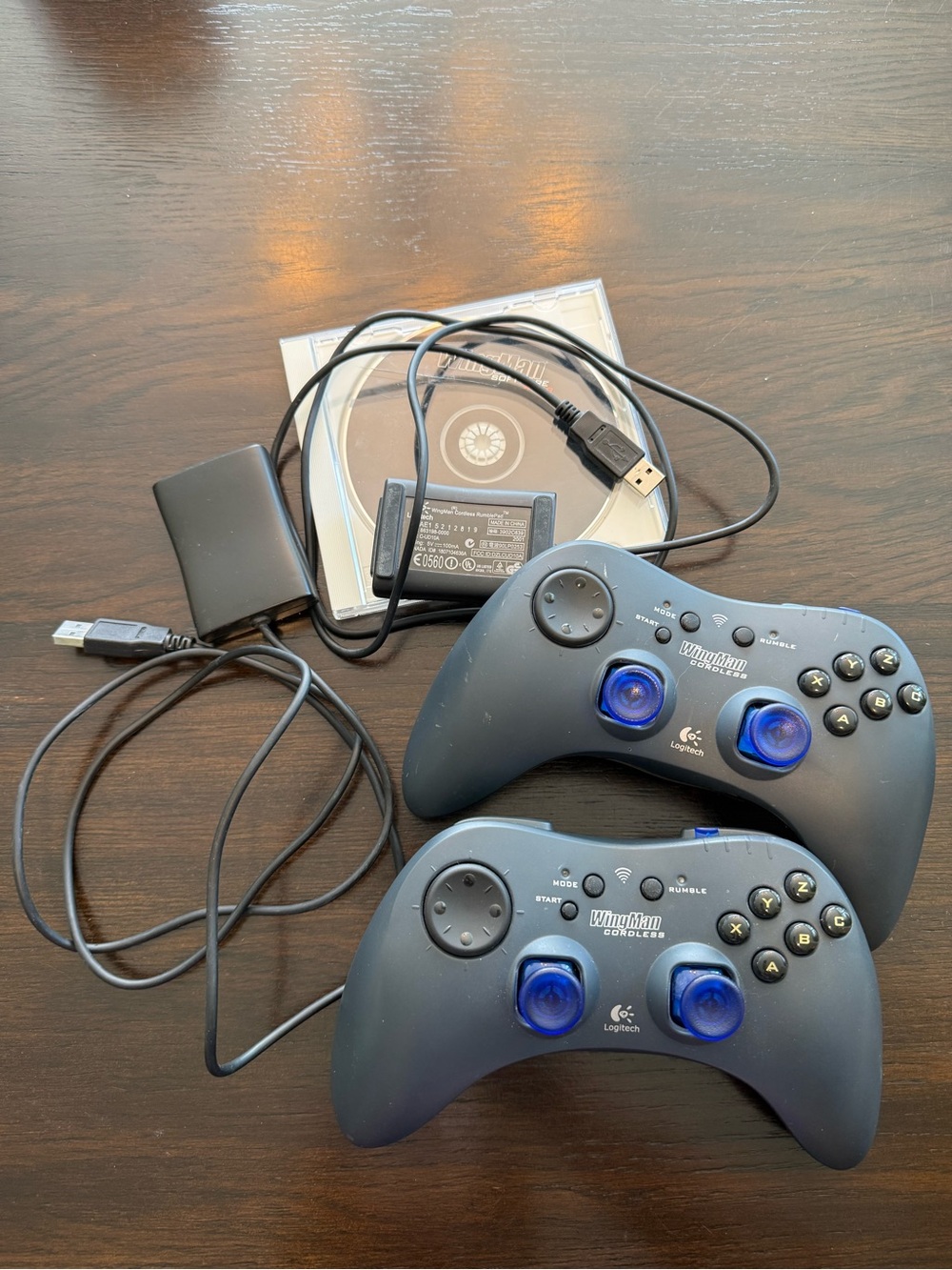 Logitech Wingman Cordless PC Controllers with Rumble - Set of 2